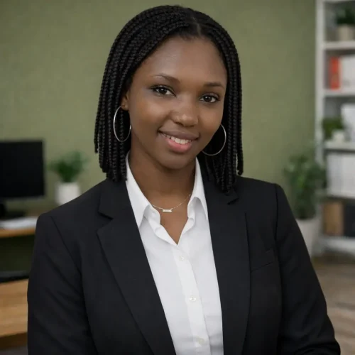 Grace en tenue professionelle